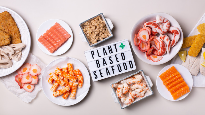plant based seafood array