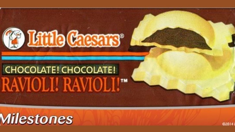 Ad for Little Caesars chocolate ravioli