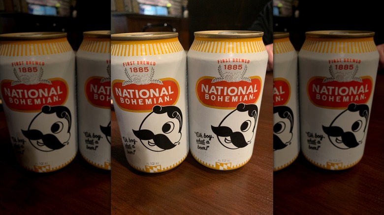 cans of National Bohemian