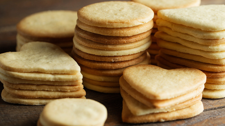 stacks of round and heart-shaped jumbles
