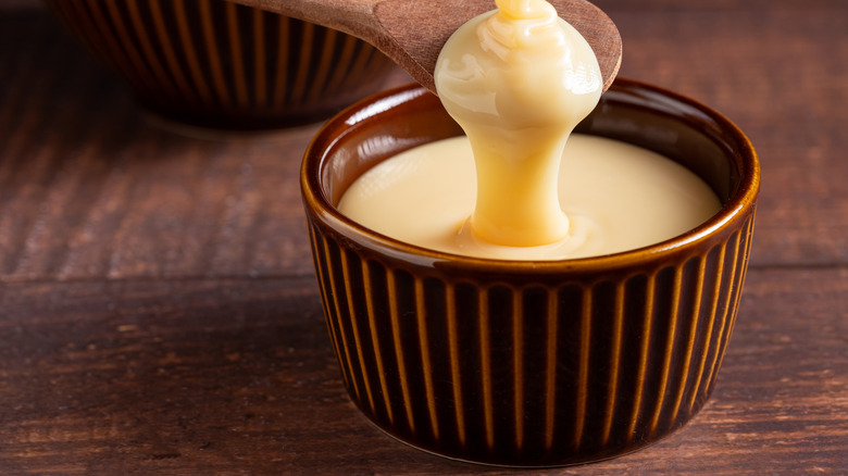 ramekin of condensed milk