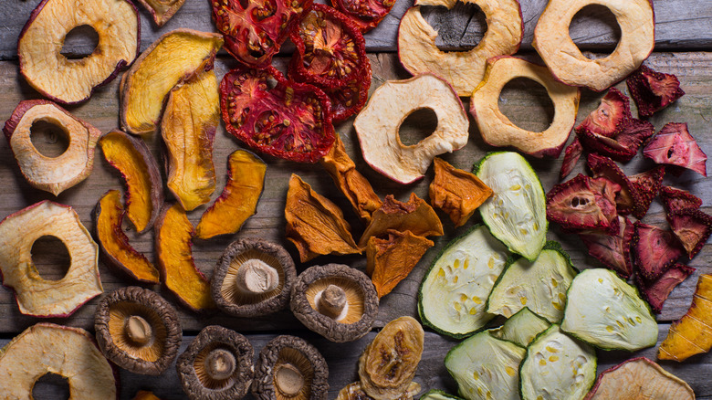 dried fruits and vegetables