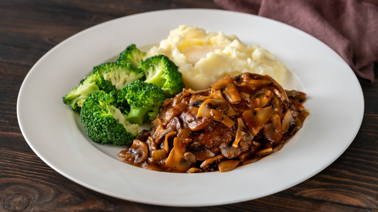Salisbury steak with sides