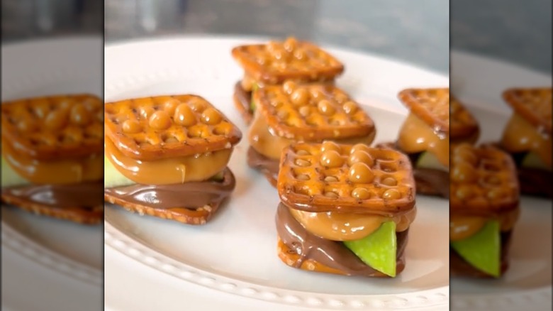 Caramel apple tiktok bites