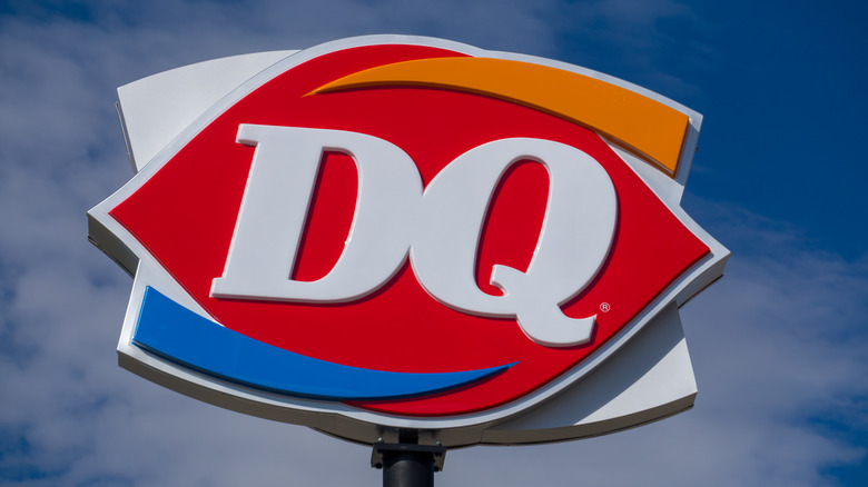 Dairy Queen logo on a sign