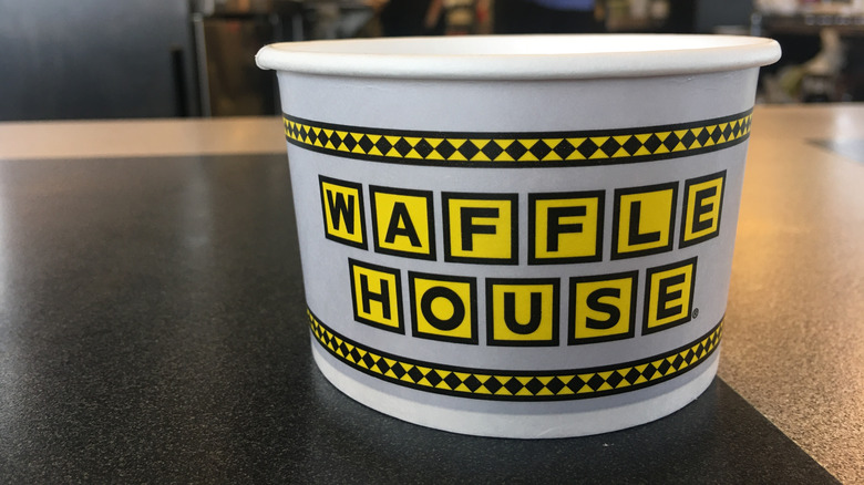 A Waffle House serving cup