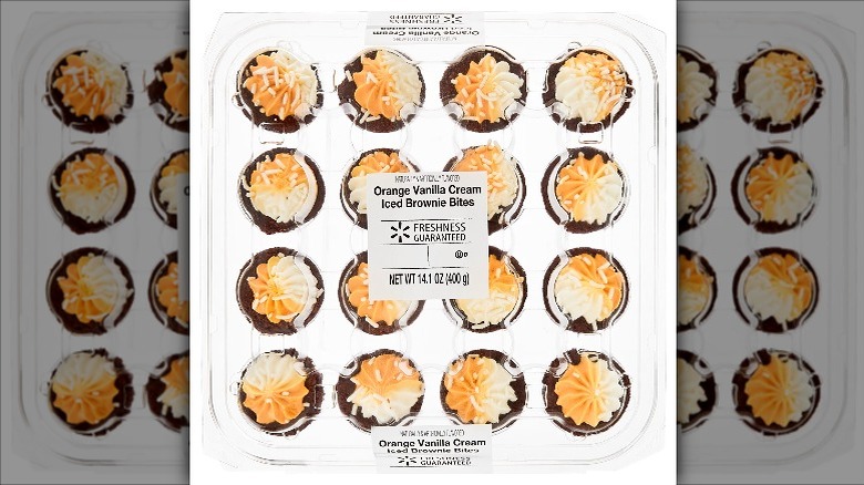Walmart Freshness Guaranteed Orange Vanilla Cream Iced Brownie Party Platter