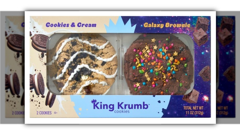 King Krumb Cookies and Cream and Galaxy Brownie Giant Bakery Cookies