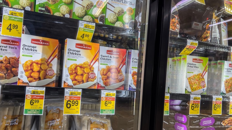 InnovAsian chicken in store freezer