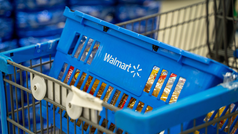 Walmart basket in cart