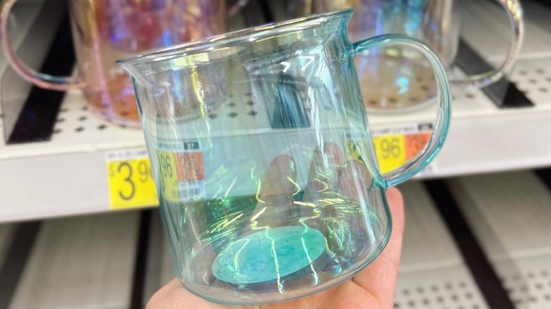 Walmart Mainstays iridescent glass mugs
