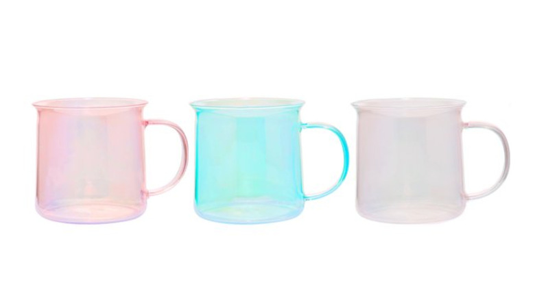 Walmart Mainstays iridescent glass mugs