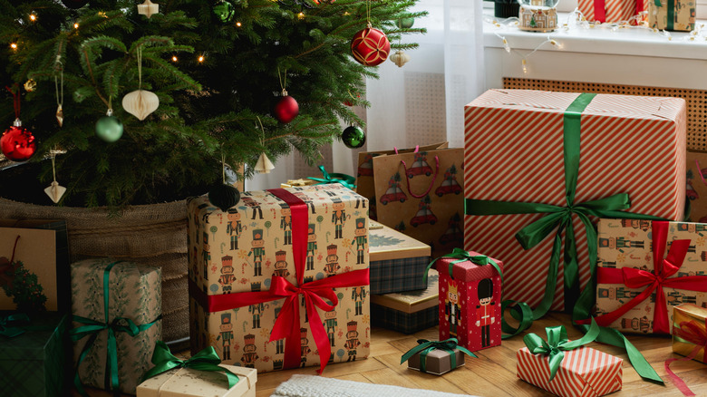 Gifts under a Christmas tree