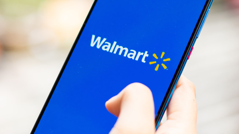 Walmart app on phone