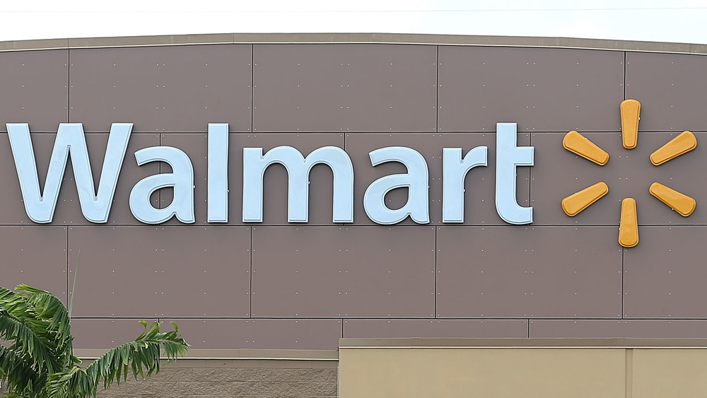 Walmart sign on storefront