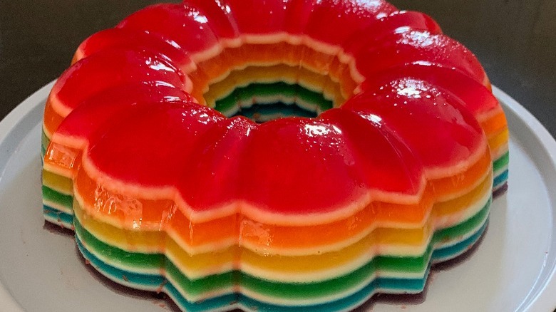 rainbow Jell-O mold