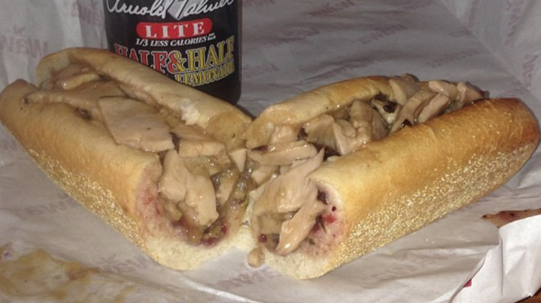 Wawa Gobbler with half and half can