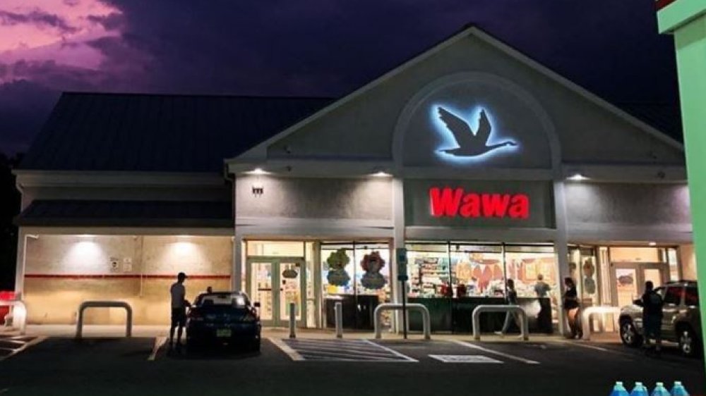 Wawa store at night