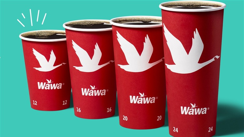 4 wawa hot coffee cups