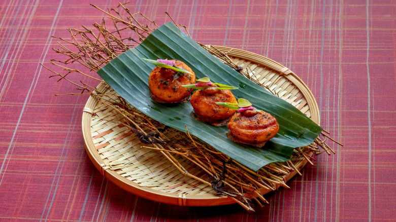 a plate of Paniyaram at Semma