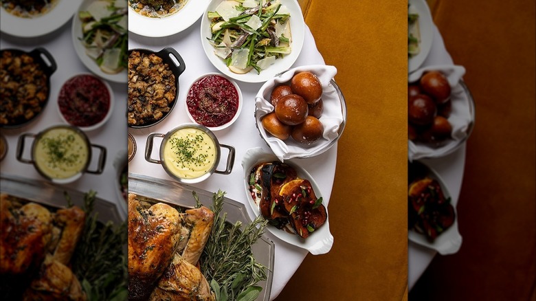 Raf's table with multiple dishes