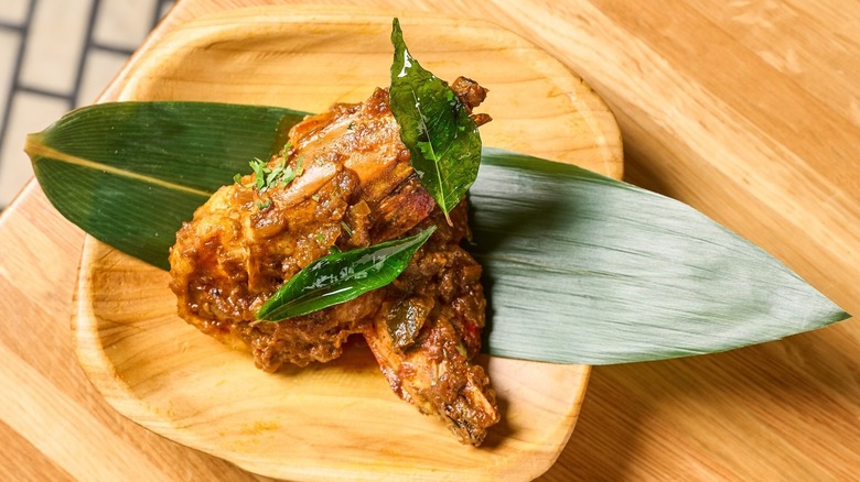 Semma's Eral Thokku on wooden plate