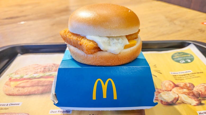 Filet-O-Fish on top of McDonald's box