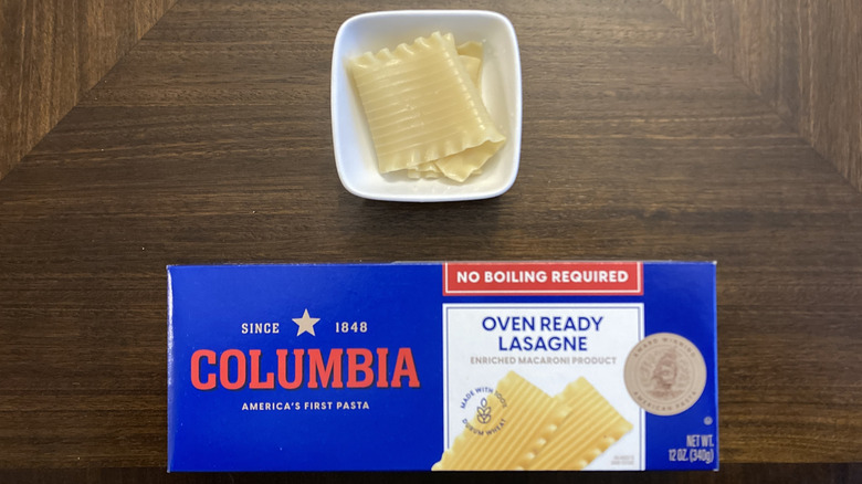 Columbia lasagna noodles from Dollar Tree