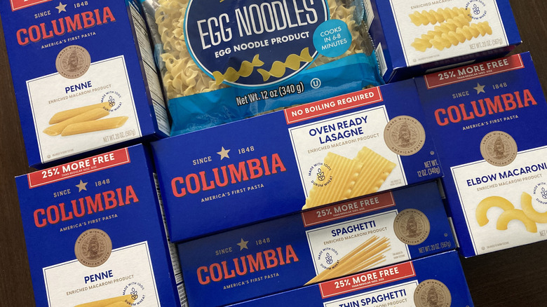 Varieties of pasta from Dollar Tree