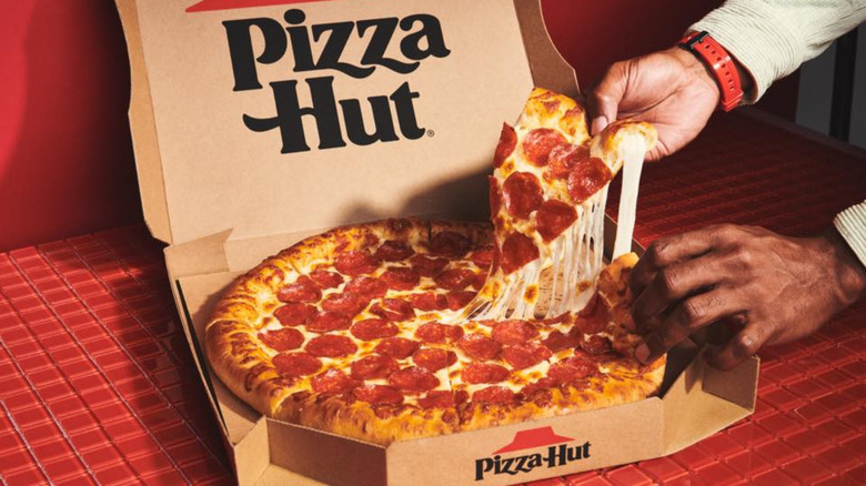 Pizza Hut pizza in box