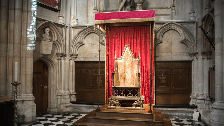 Empty British throne