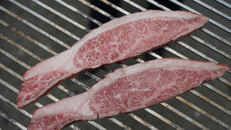 ribeye caps on grill