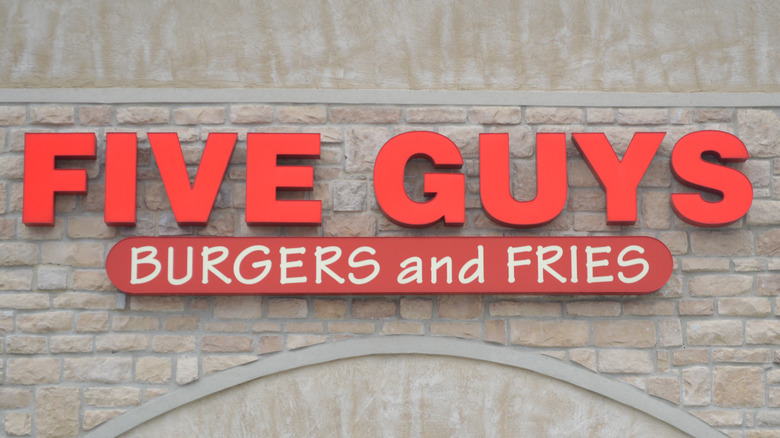 Five Guys Burgers and Fries sign
