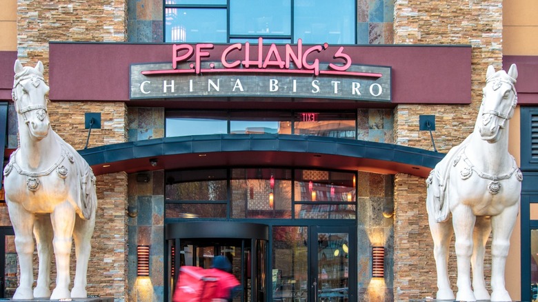 P.F. Chang's statues and storefront