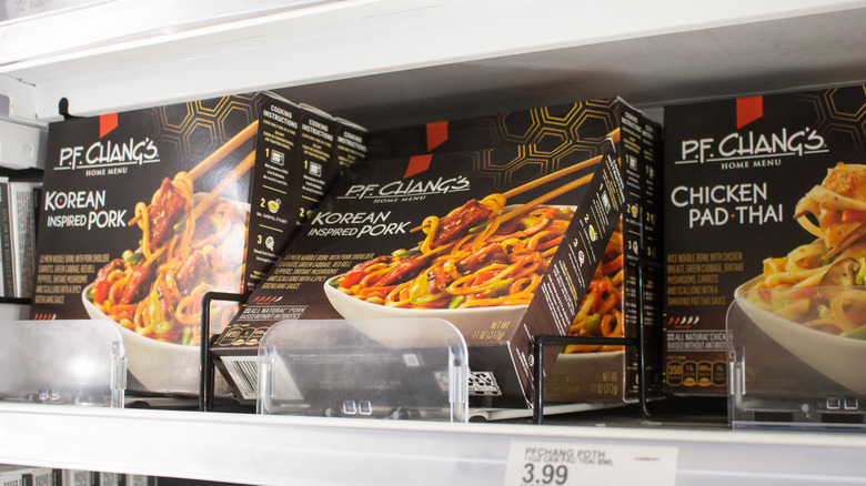 boxes of P.F. Chang's frozen meals