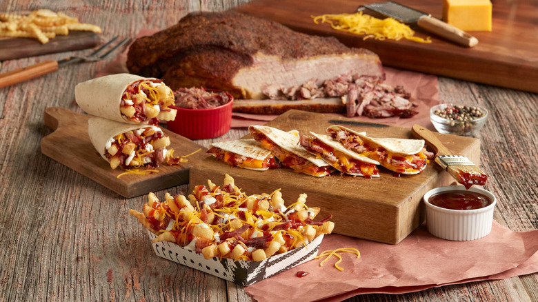 Del Taco bbq brisket line