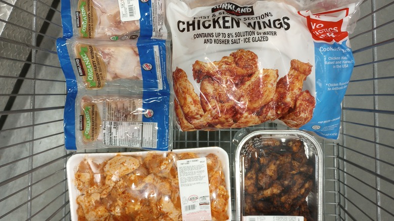 costco cart with kirkland wings