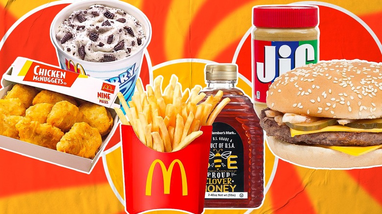 Mcdonald's products and other food
