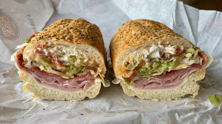 Jersey Mike's sandwich front view
