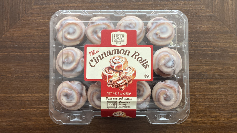 package of Upper Crust cinnamon rolls