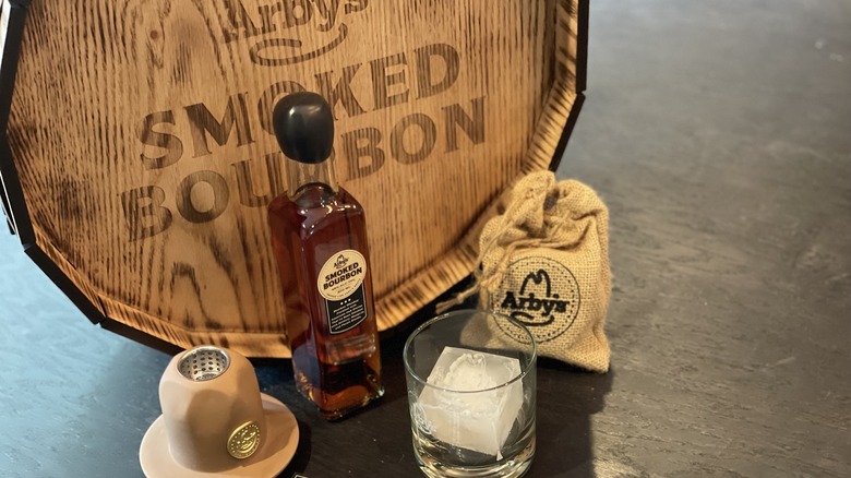 Arby's bourbon with accessories
