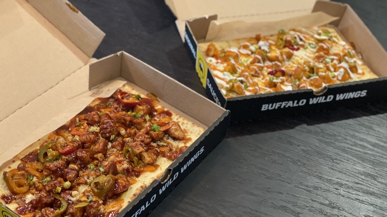 a pair of BWW pizzas