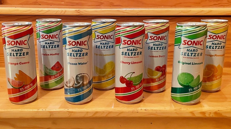 every flavor of sonic hard seltzer