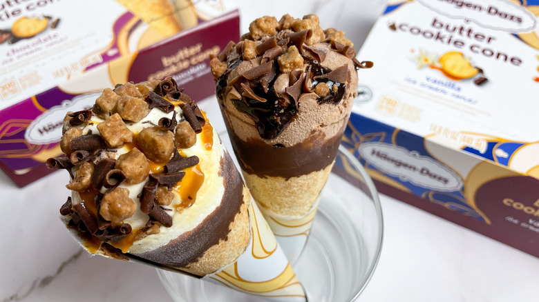 butter cookie cones from Häagen-Dazs