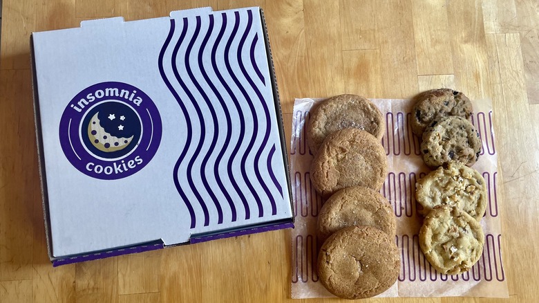 Cookie box next to cookies