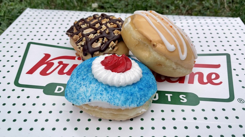 Krispy Kreme ice cream truck doughnuts in a box