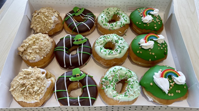 Krispy Kreme St. Patrick's Day doughtnuts dozen