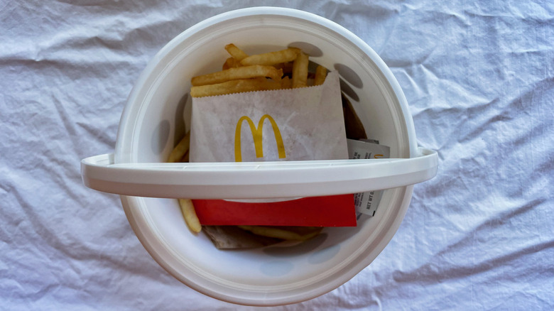 Top view McDonald's bucket