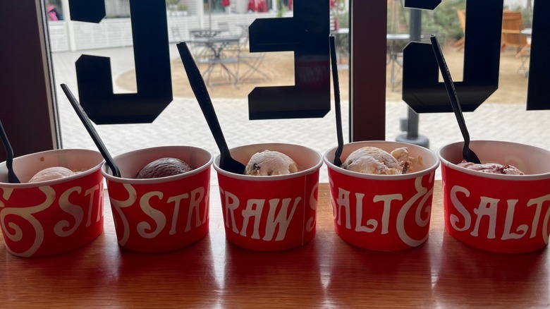 Salt & Straw dairy-free ice cream in 5 cups