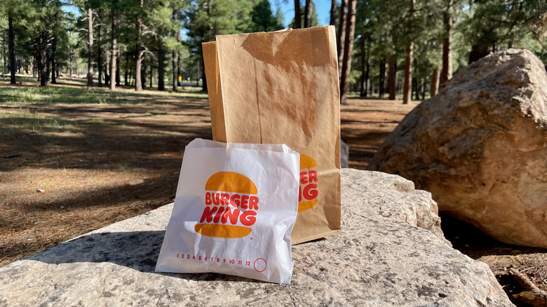 two burger king bags